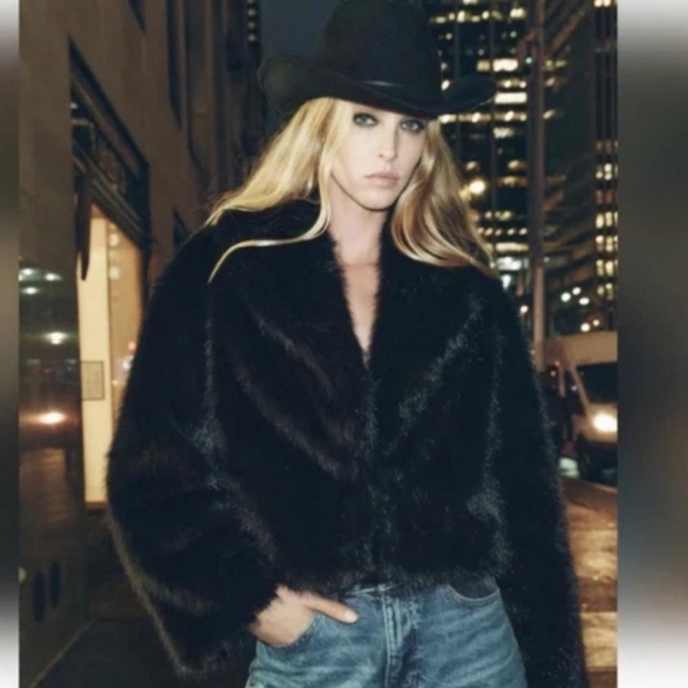 Zara Black Teddy Jacket